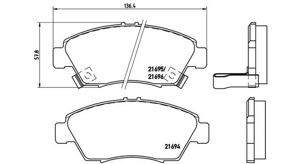 MAGNETI MARELLI Комплект тормозных колодок, дисковый тормоз 363700428023